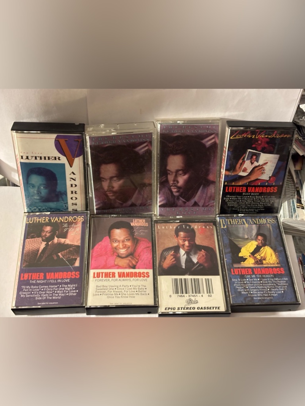Luther Vandross Cassette Tape Lot of 8. Vintage